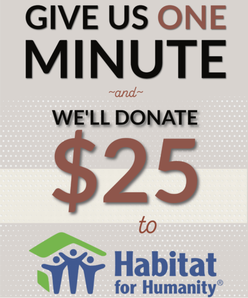 SymSoft will donate to Habitat for Humanity for every survey submitted